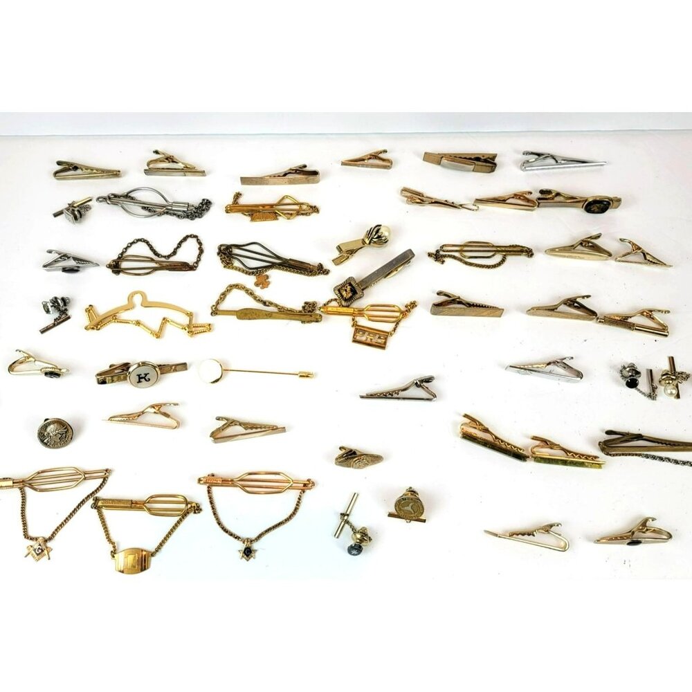 Mens Accessories Lot of Tie Bars, Tie Tacks, Money Clips, Cuff Links JH1354